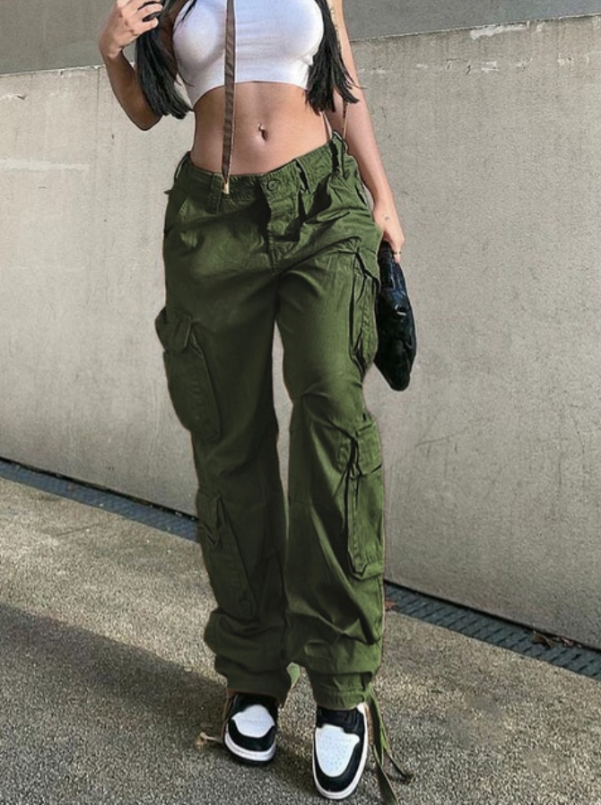 Vintage Cargo Pants  Baggy Jeans Frauen