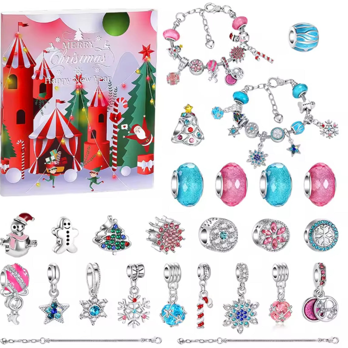 Charm Armband Schmuckset Adventskalender Set 4