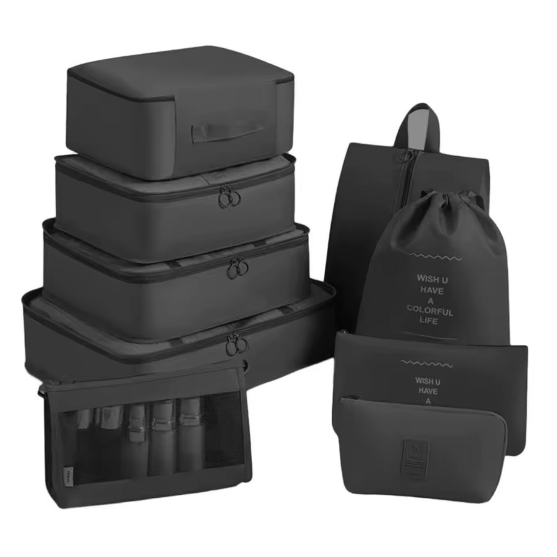 9 Teiliges Set Reise Aufbewahrungstaschen Organizer