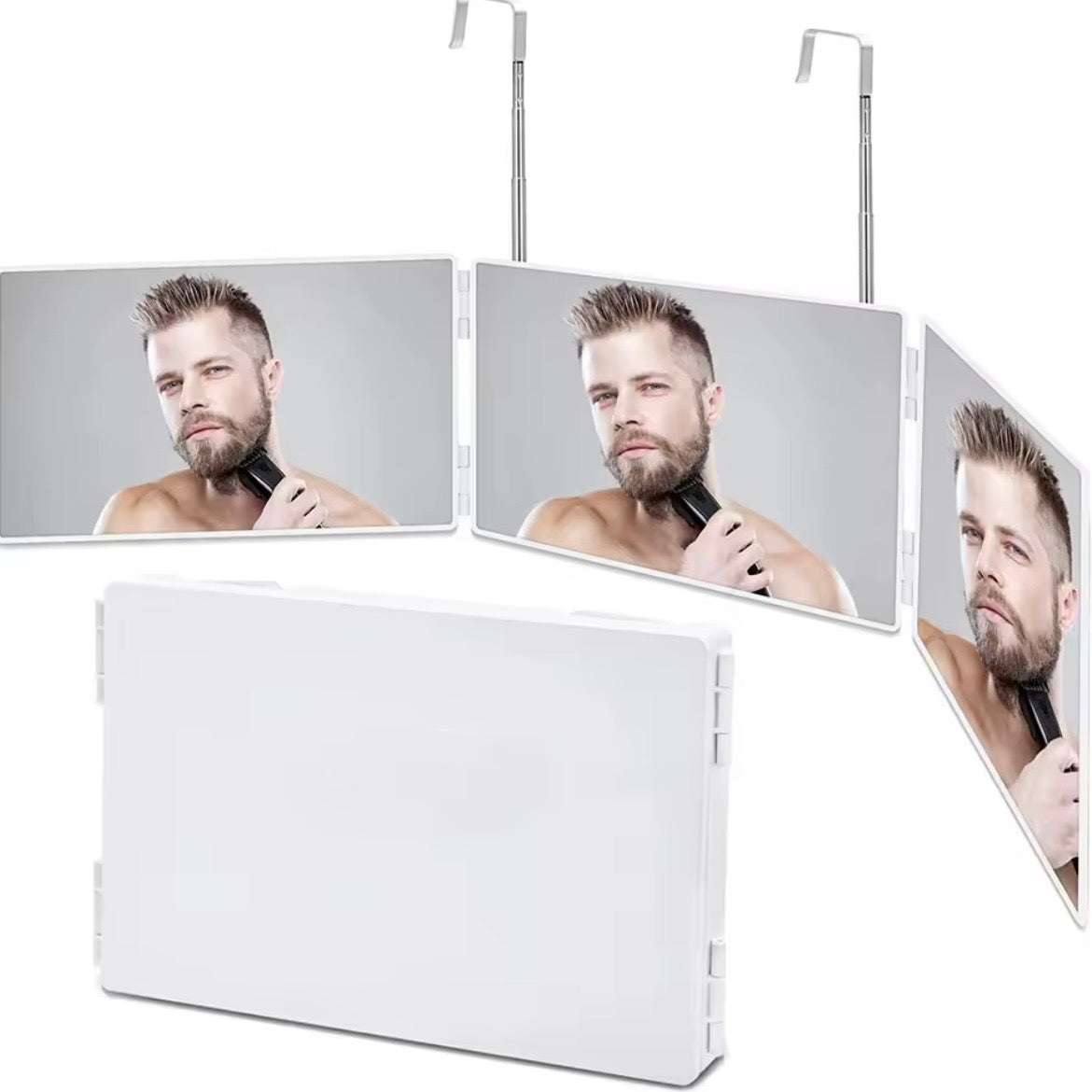 Tragbarer 3 fach klappbarer Schminkspiegel