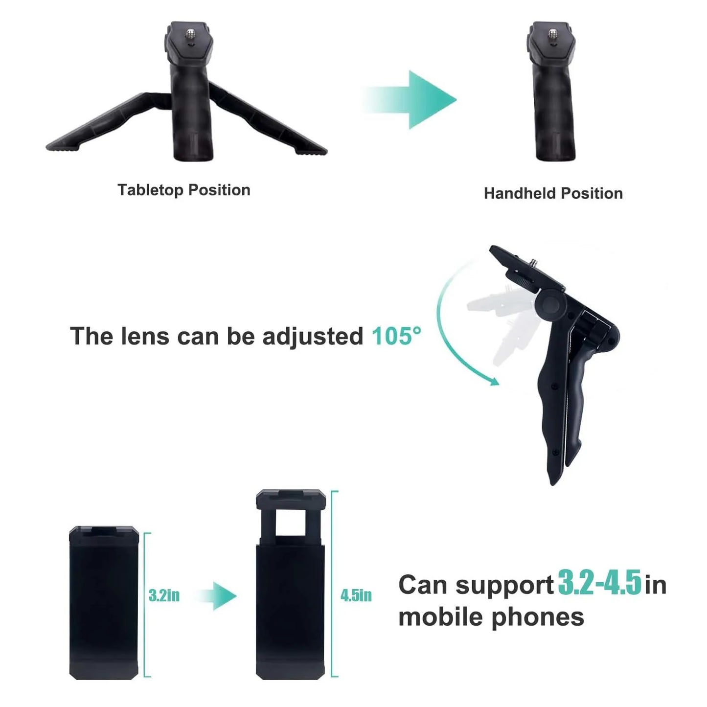 Smartphone 4in1 Bluetooth Teleskop Halterung