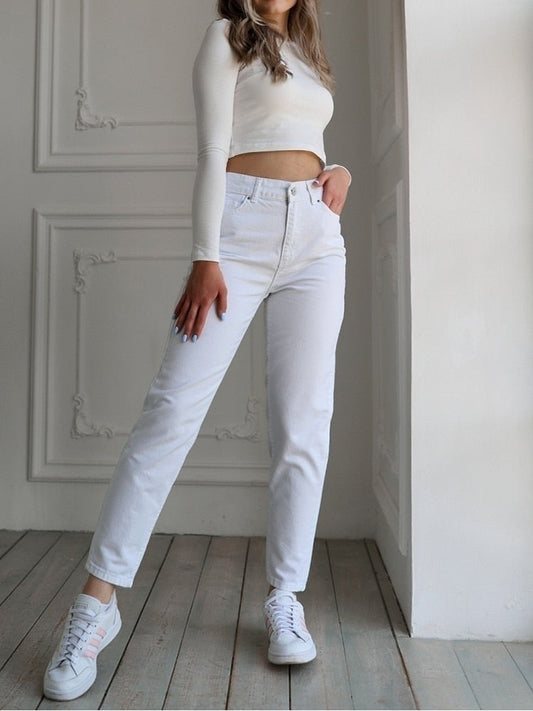 Damen Jeans Weiss XXL