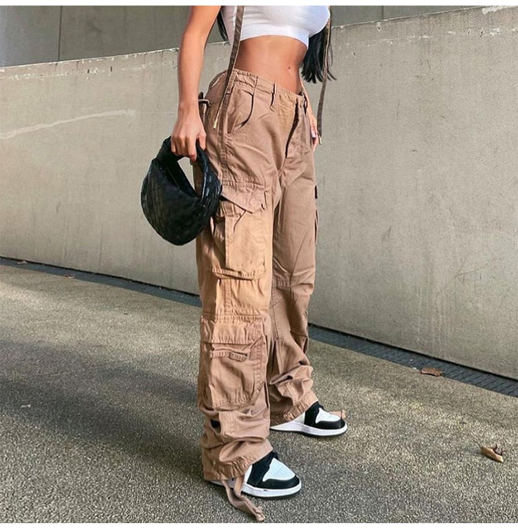 Vintage Cargo Pants  Baggy Jeans Frauen
