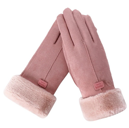 Flausch Handschuhe Rosa