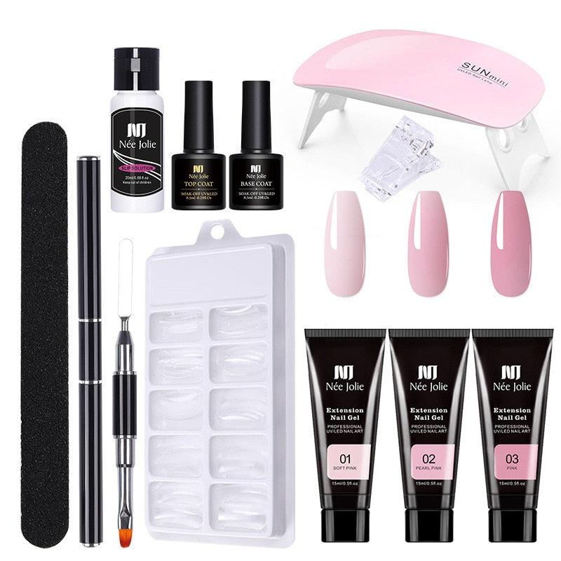 Nagel Set mit UV Gel 11Stk. Set