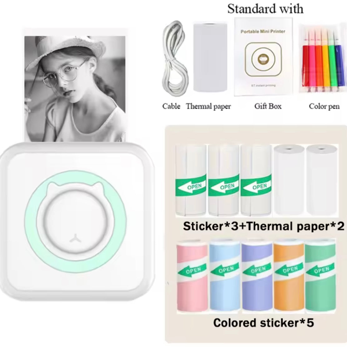 Portable Mini Printer ohne Tinte