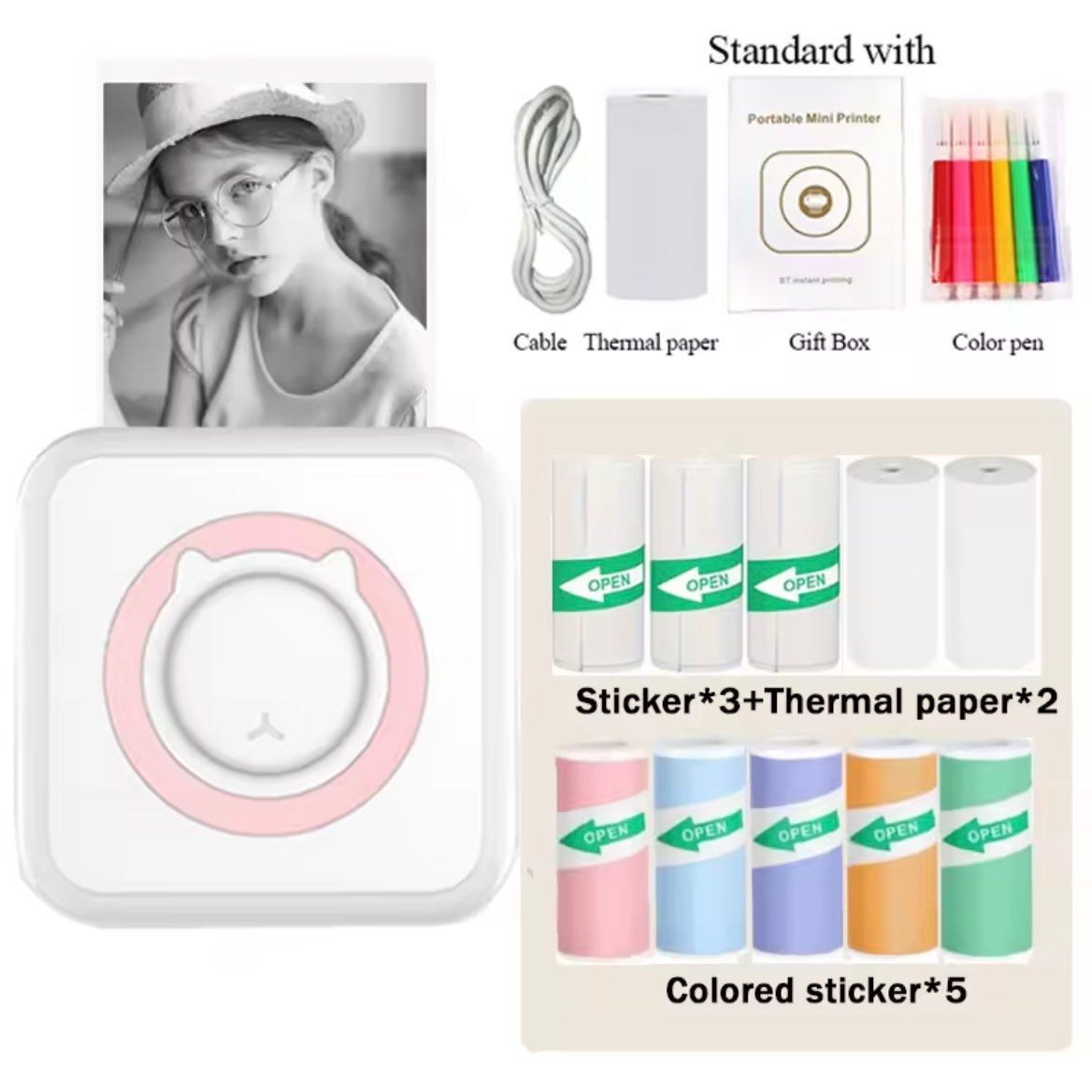 Portable Mini Printer ohne Tinte