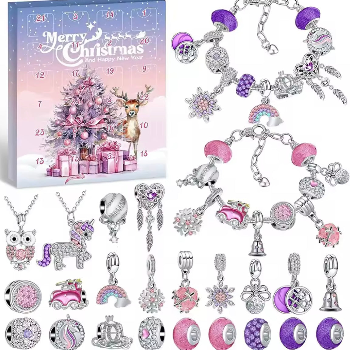 Charm Armband Schmuckset Adventskalender Set 2