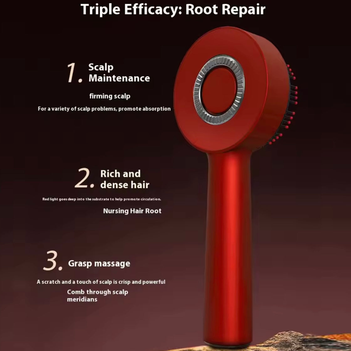 Vibratsions-Massage Haarbürste