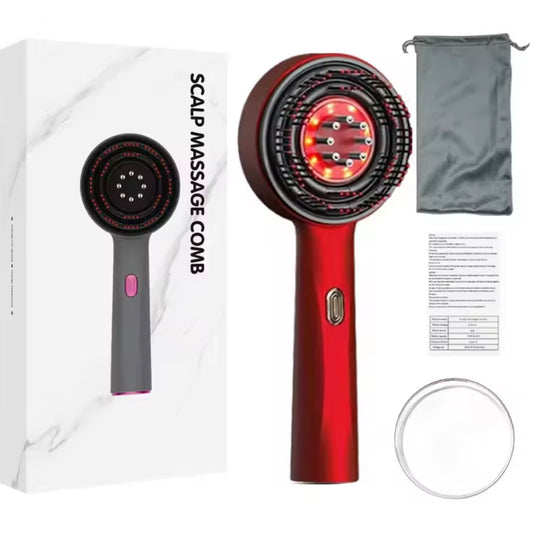 Vibratsions-Massage Haarbürste Rot