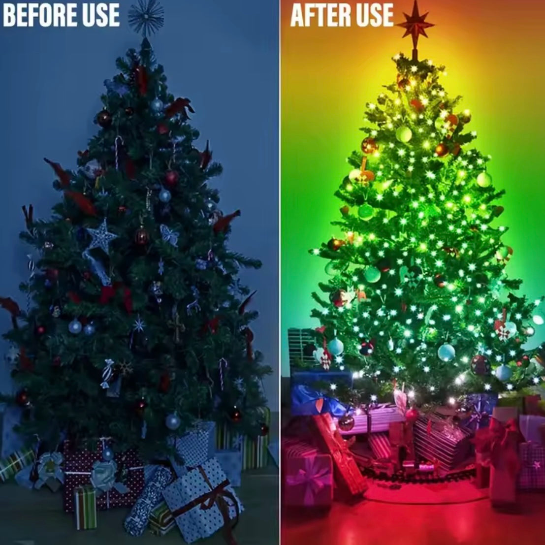 Smarte Weihnachtsbaum Lichterkette