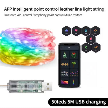 Smarte Weihnachtsbaum Lichterkette 5m