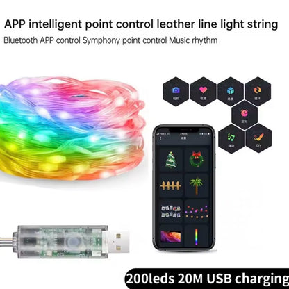 Smarte Weihnachtsbaum Lichterkette 20m