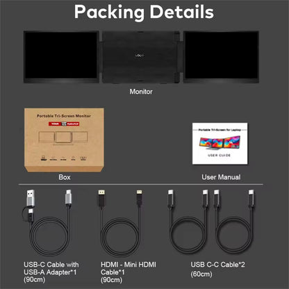 Doppel Bildschirm 14-16 Zoll