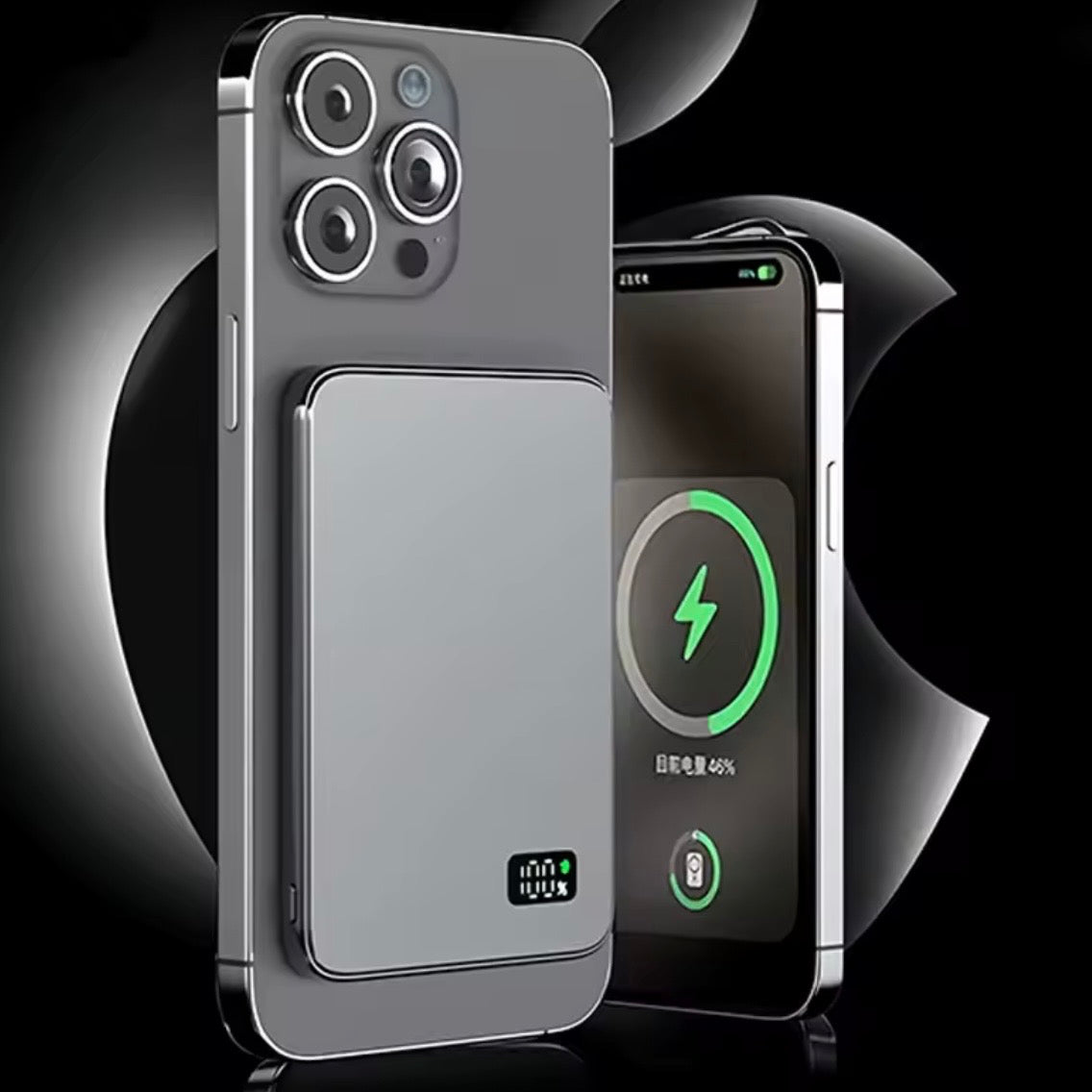 Magnetische Power Bank 10000mAh Grau