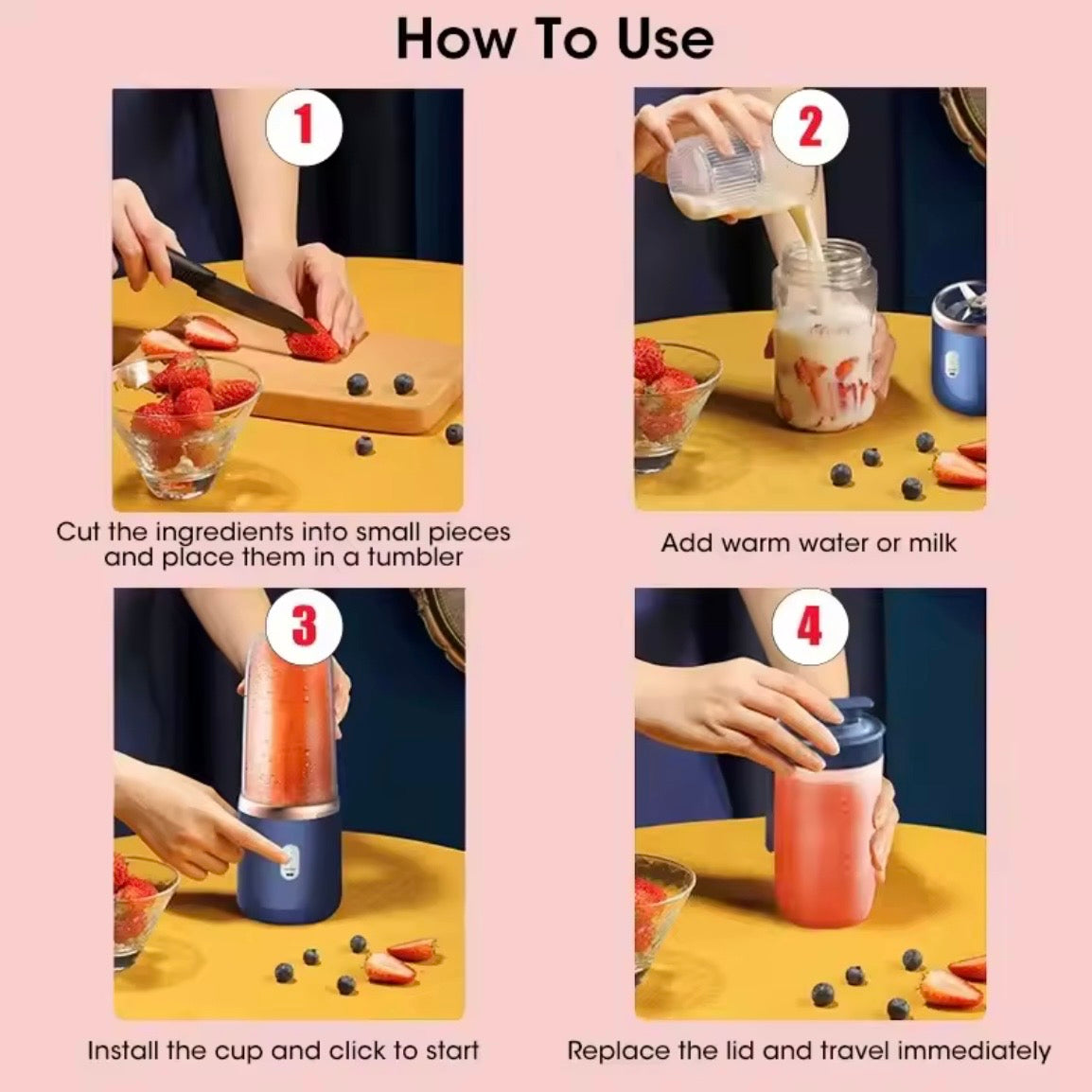 Tragbare Fruchtsaft-Mixer 500ml