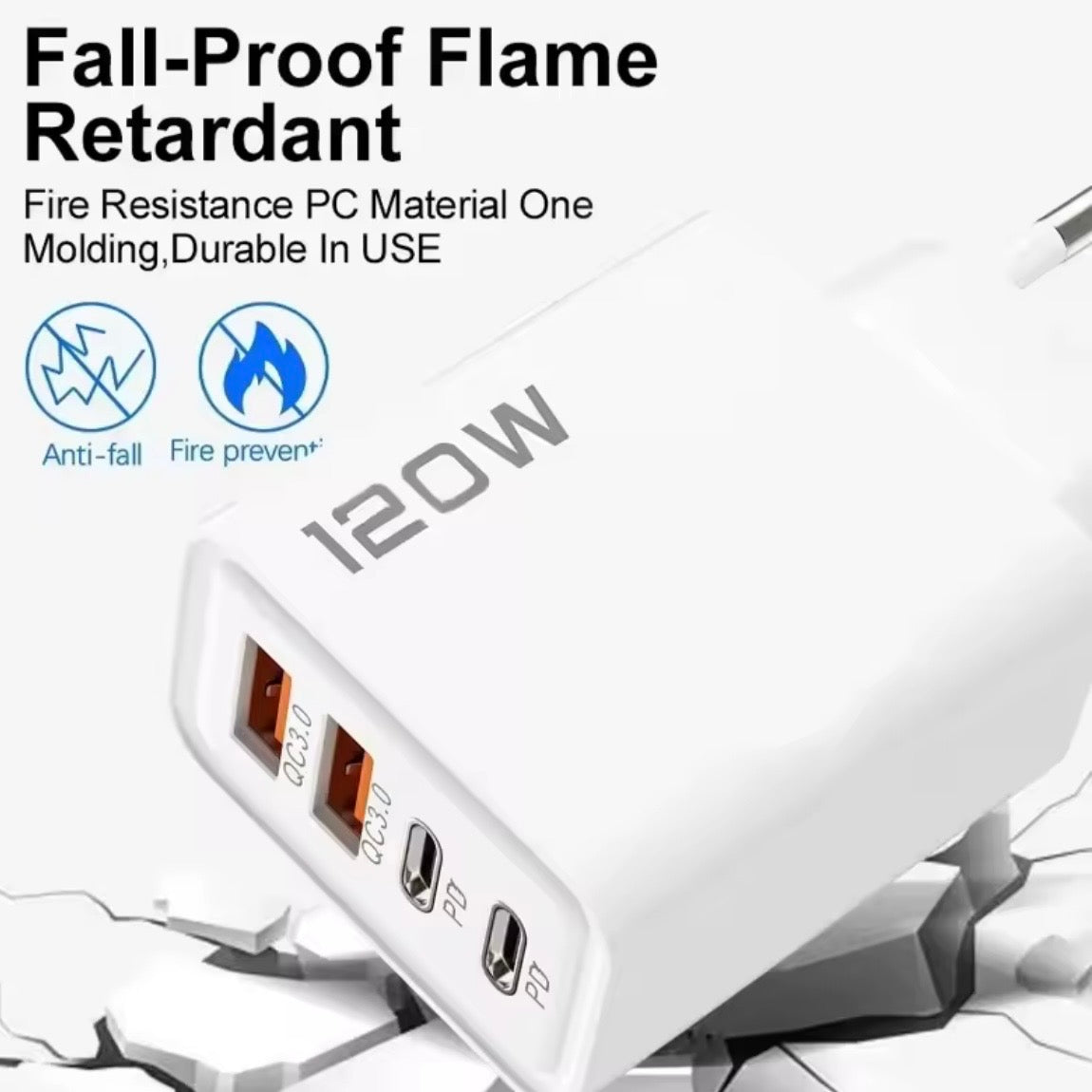 120W 4 Port USB Typ C Ladegerät