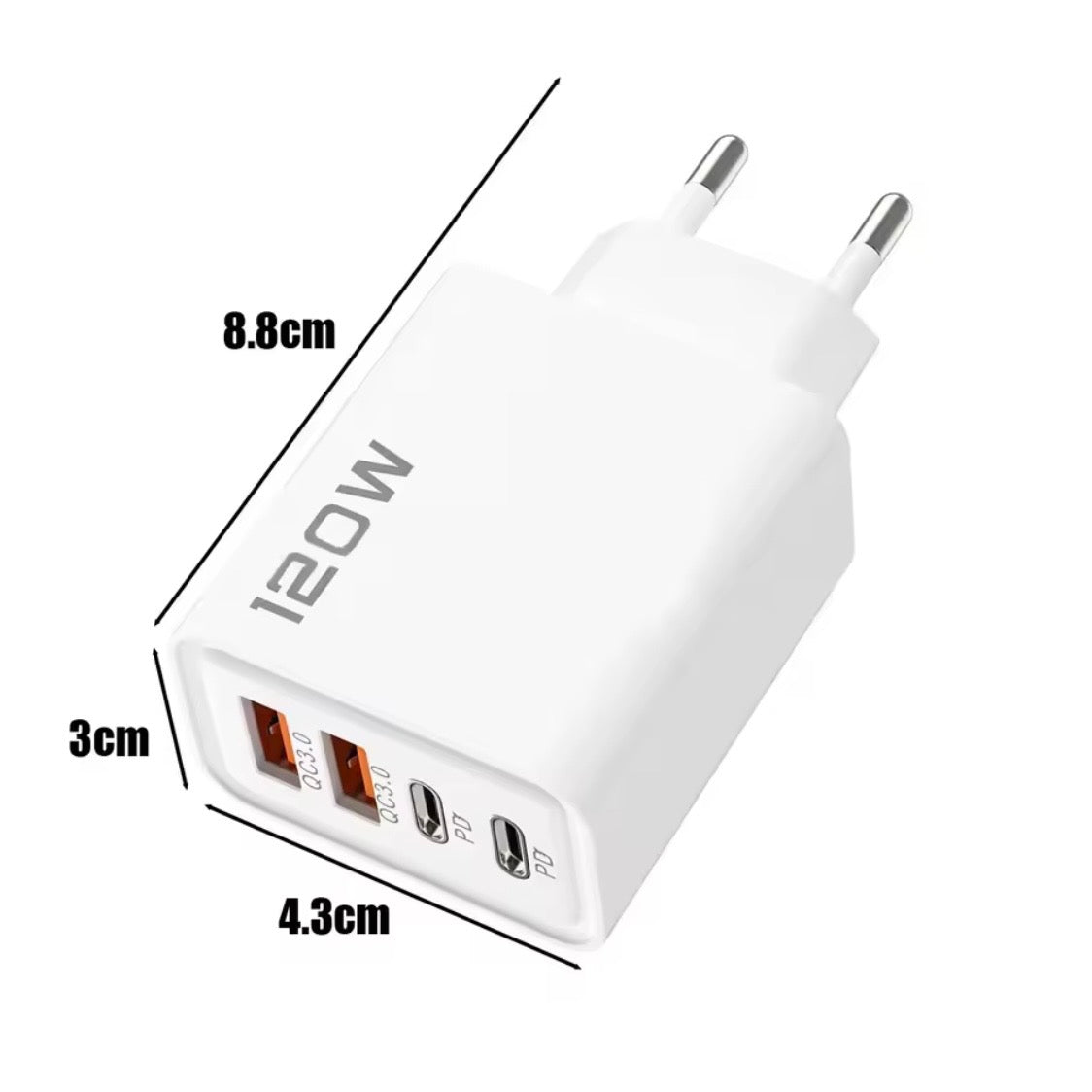 120W 4 Port USB Typ C Ladegerät