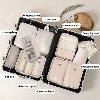 9 Teiliges Set Reise Aufbewahrungstaschen Organizer