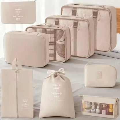 9 Teiliges Set Reise Aufbewahrungstaschen Organizer
