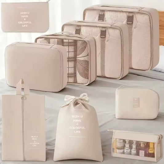 9 Teiliges Set Reise Aufbewahrungstaschen Organizer