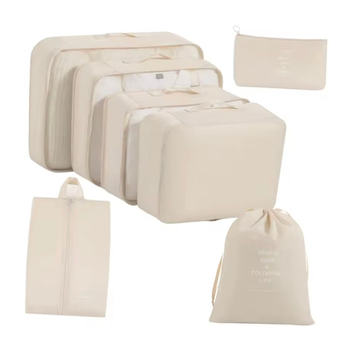 9 Teiliges Set Reise Aufbewahrungstaschen Organizer