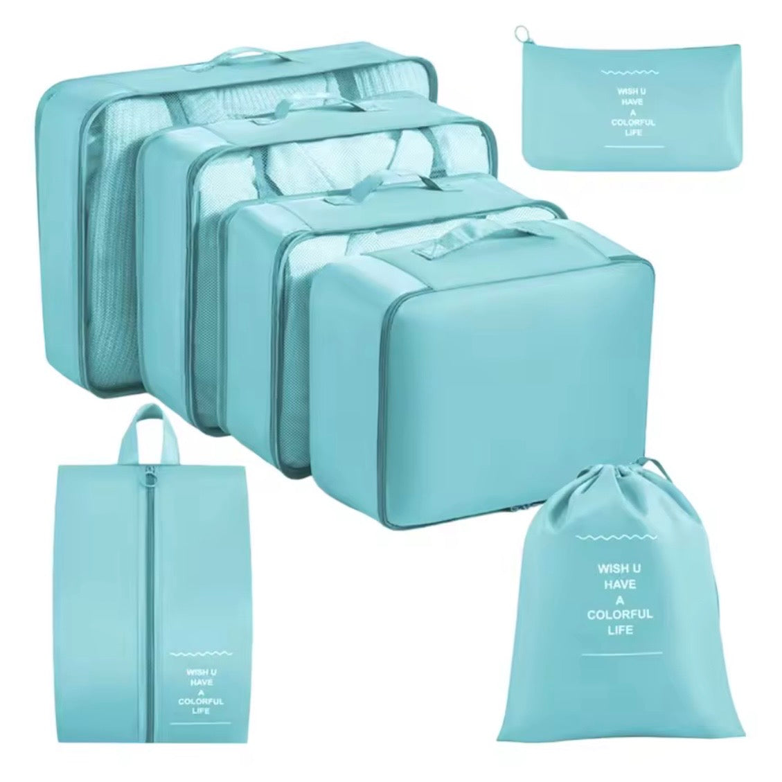 9 Teiliges Set Reise Aufbewahrungstaschen Organizer