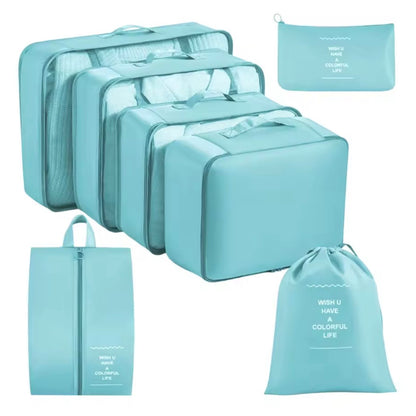 9 Teiliges Set Reise Aufbewahrungstaschen Organizer