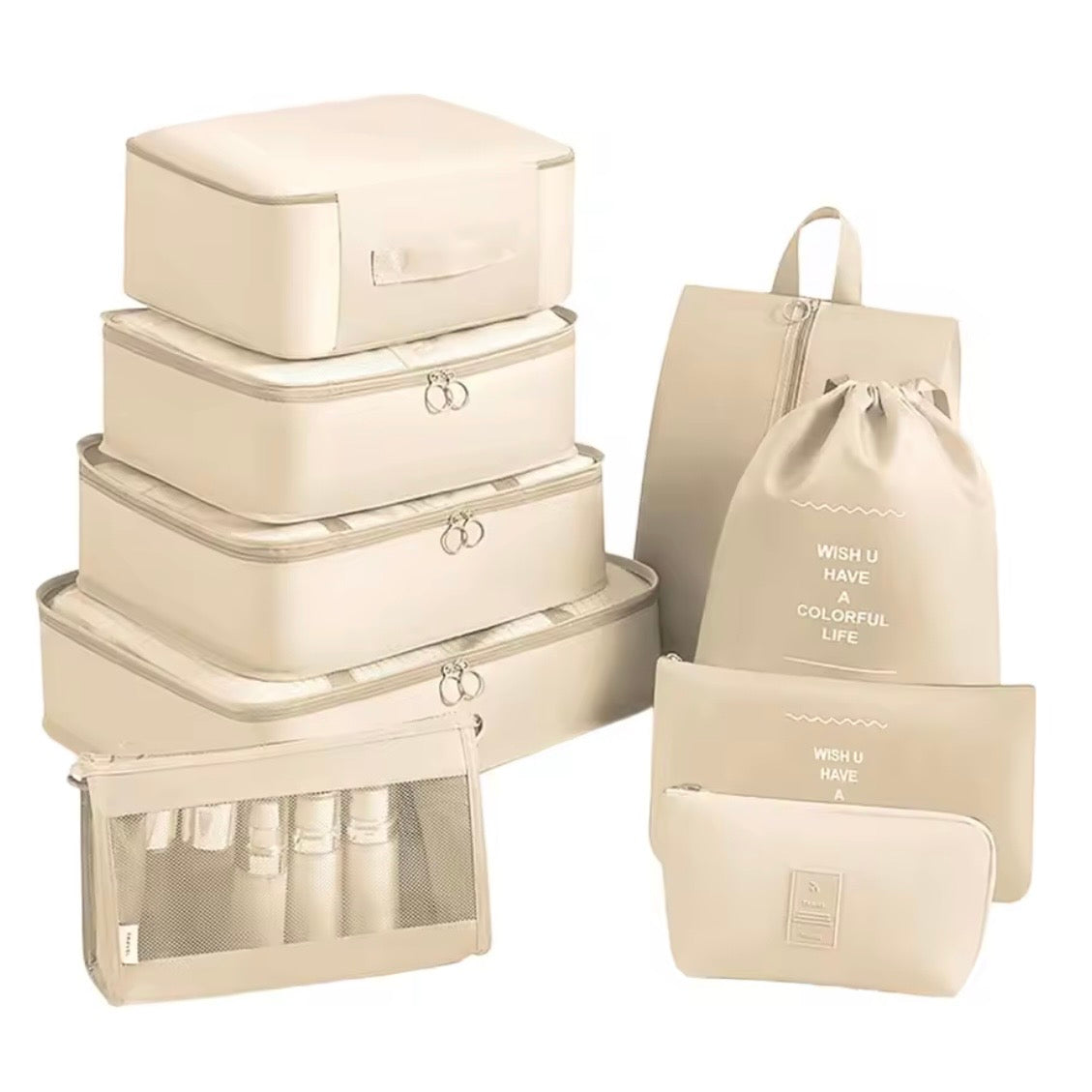 9 Teiliges Set Reise Aufbewahrungstaschen Organizer
