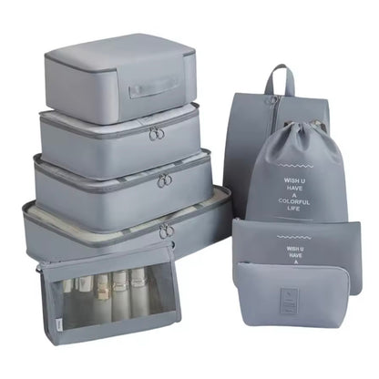 9 Teiliges Set Reise Aufbewahrungstaschen Organizer