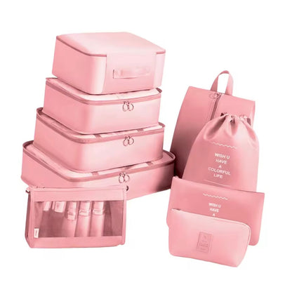 9 Teiliges Set Reise Aufbewahrungstaschen Organizer