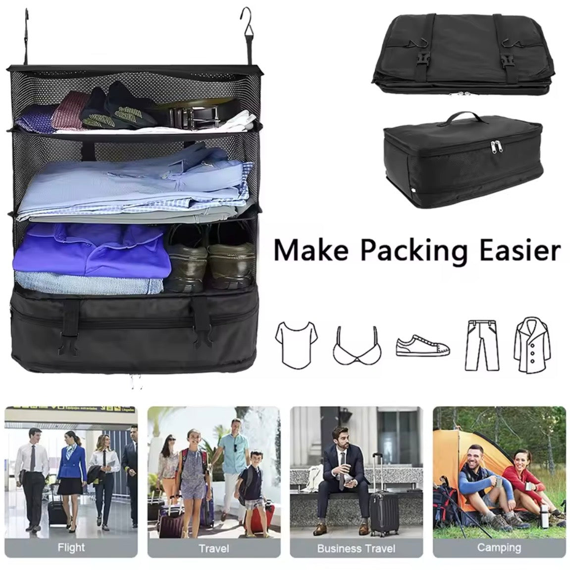 Faltbarer Reise Hänge Organizer