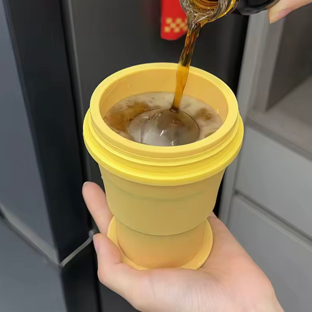 Faltbarer 2 in 1 Silikon Eisballbecher