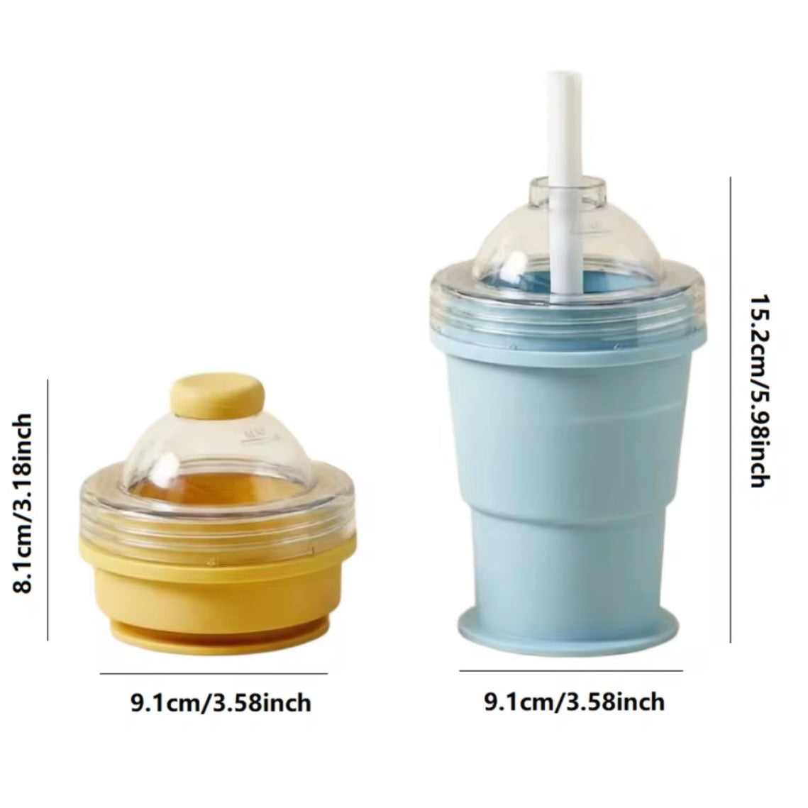 Faltbarer 2 in 1 Silikon Eisballbecher