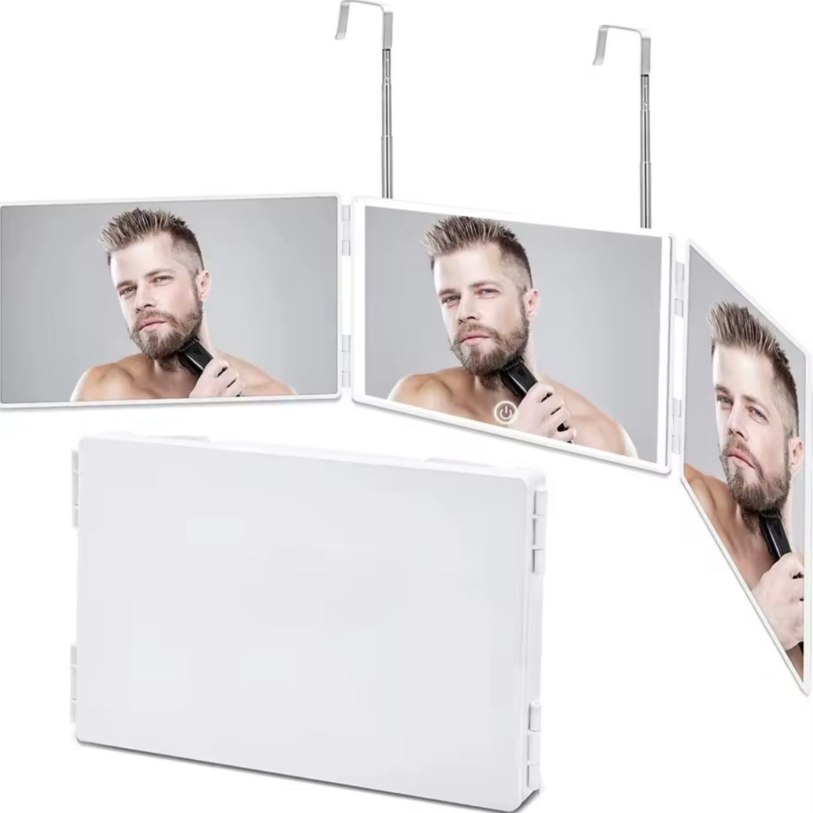 Tragbarer 3 fach klappbarer Schminkspiegel