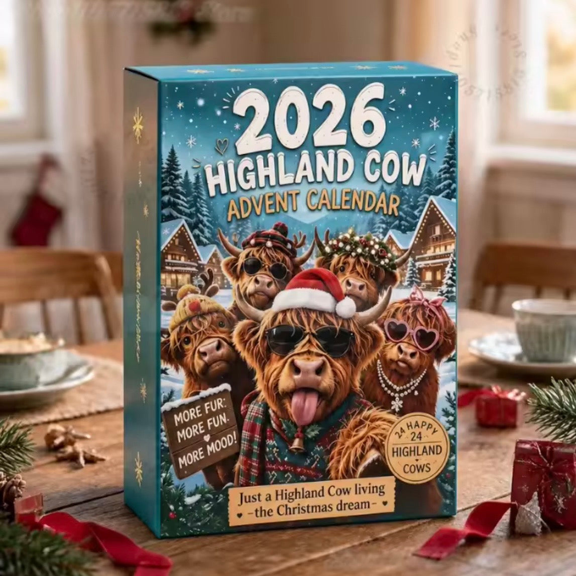 Lustiger Kuh Adventskalender