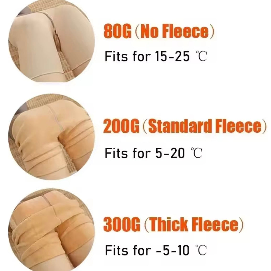 Fleece Thermostrümpfe für Damen