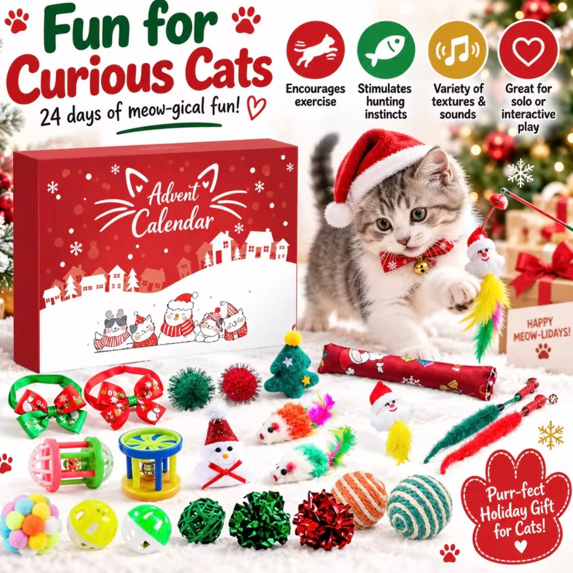 Katzenspielzeug Adventskalender
