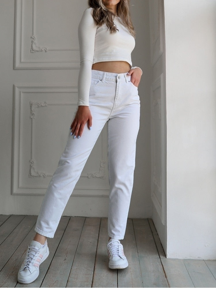 Damen Jeans Weiss XXL
