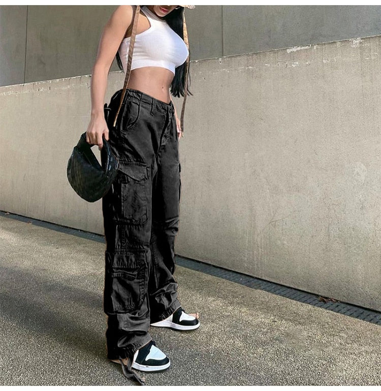 Vintage Cargo Pants  Baggy Jeans Frauen