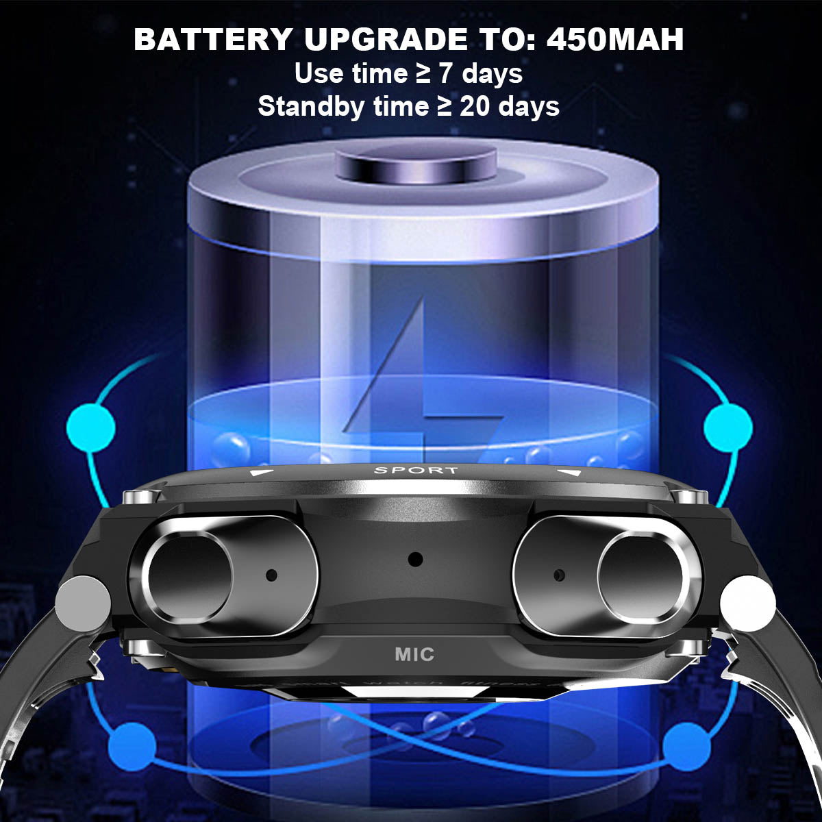 Smart Watch mit integrierten Kopfhörer