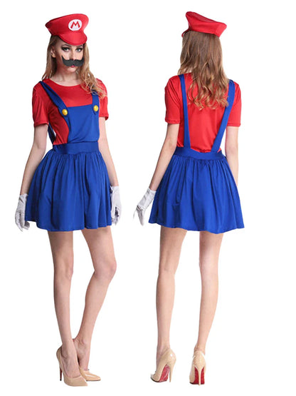 Mario und Luigi Kostüm Damen Mario